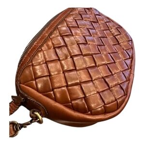 Patricia Nash Elegant Brown Woven Leather Bag